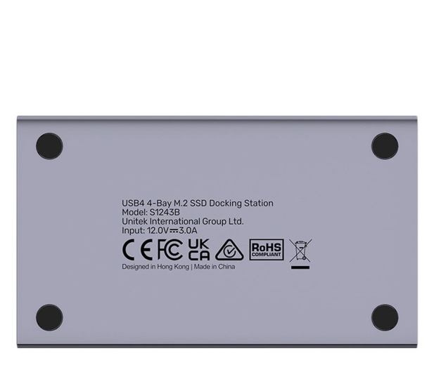 Unitek USB4 4-kieszeniowa stacja dokująca/klonująca M.2 - 1337796 - zdjęcie 3